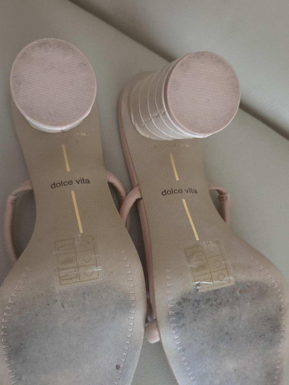 Dolce Vita Blush Pink Double-Strap Block Heel Sandal Size 6.5 - Picture 15 of 17